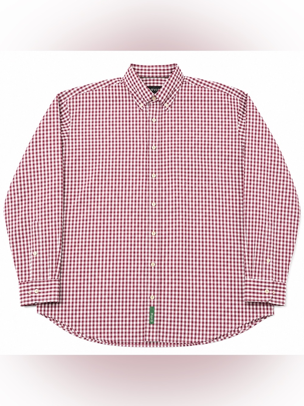 Orvis Heritage Wash Shirt Men size XL burgundy Gingham 100% Cotton Button Down